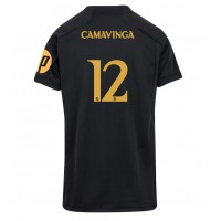 Camiseta Real Madrid Eduardo Camavinga #12 Tercera Equipación Replica 2023-24 para mujer mangas cortas